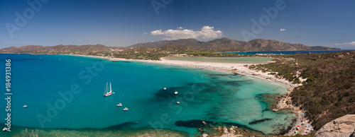 Transparent and turquoise sea in Porto Giunco, Sardinia, Italy