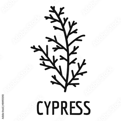 Cypress leaf icon. Simple illustration of cypress leaf vector icon for web