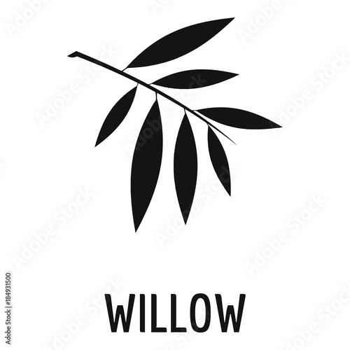 Willow leaf icon. Simple illustration of willow leaf vector icon for web