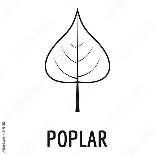 Fototapeta Poplar leaf icon