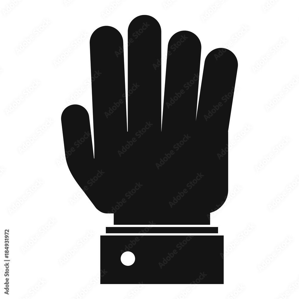 Hand stop icon. Simple illustration of hand stop vector icon for web Hand stop icon. Simple illustration of hand stop vector icon for web