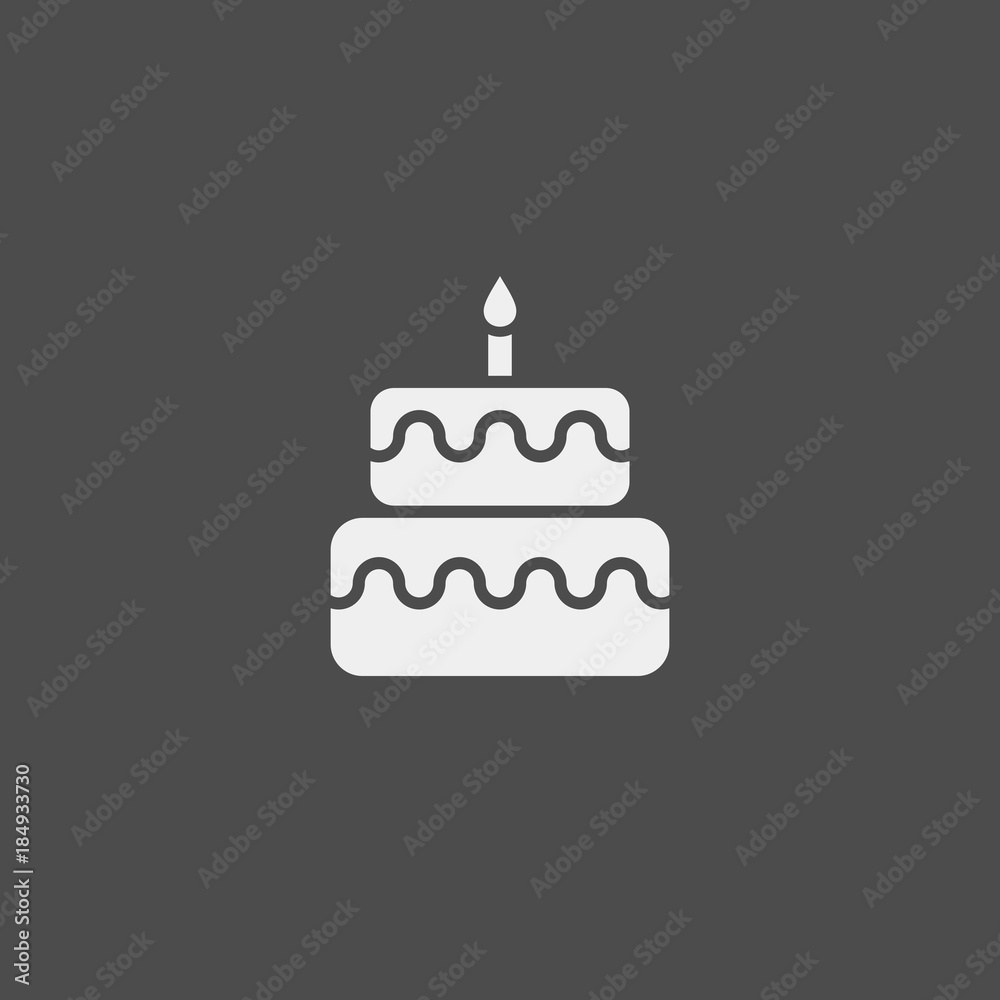 Cake flat vector icon Cake flat vector icon