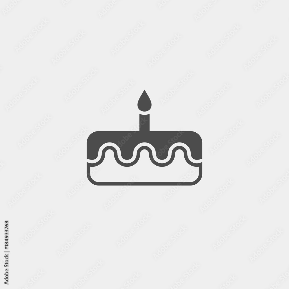 Cake flat vector icon Cake flat vector icon