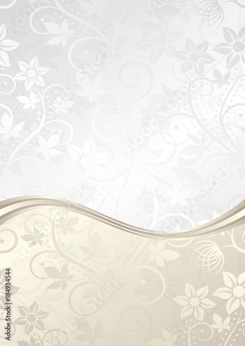 floral background divided into two
