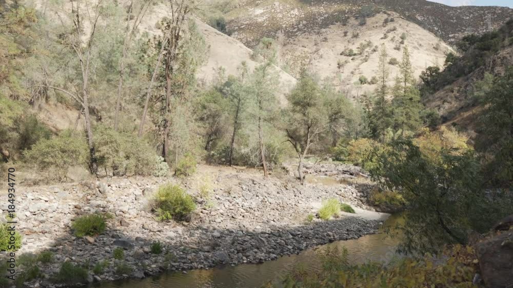 gimbal forward walk shot of landscape on merced river gimbal forward walk shot of landscape on merced river