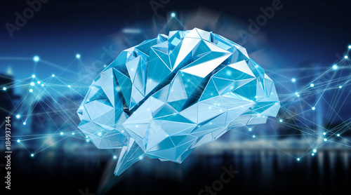 Human brain digital x-ray 3D rendering © sdecoret