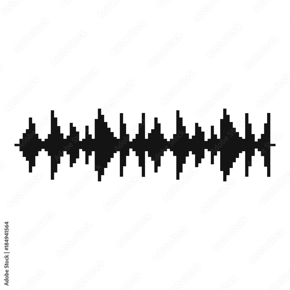 Equalizer song icon. Simple illustration of equalizer song vector icon for web