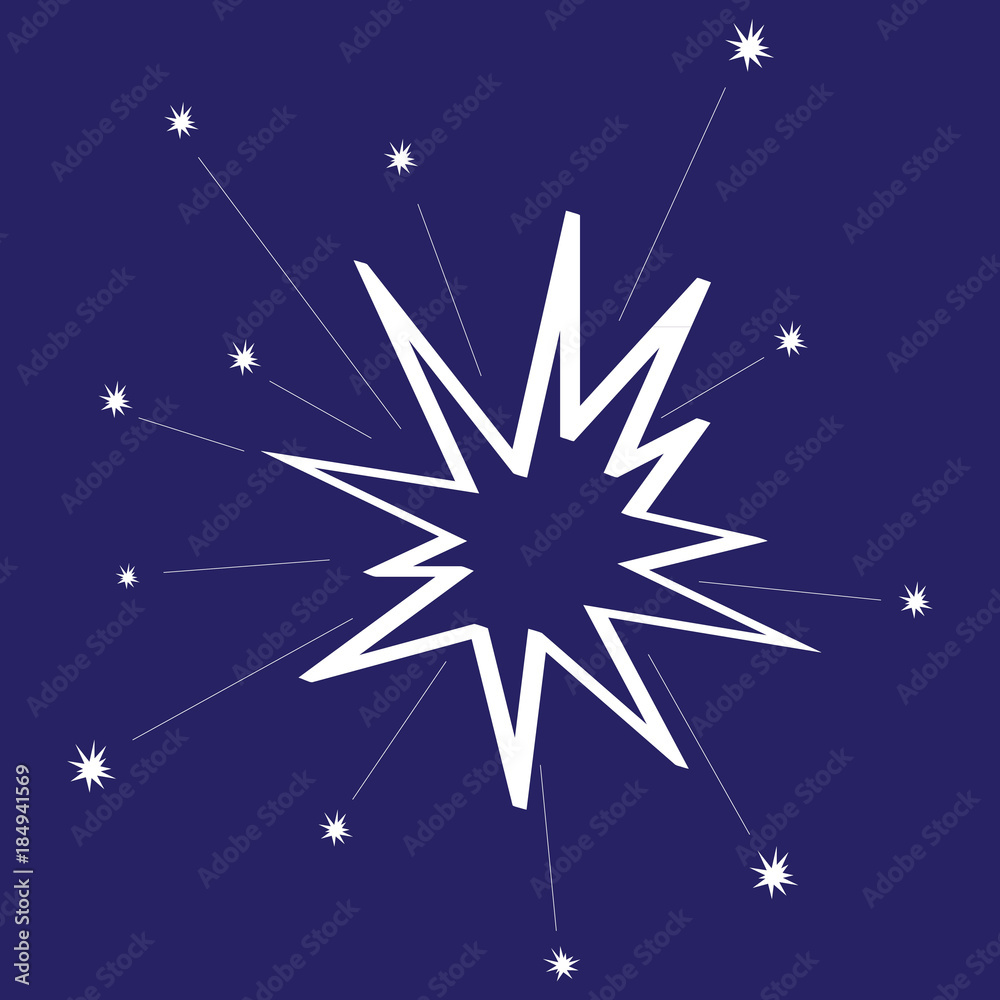 Fototapeta premium Vector image of festive fireworks