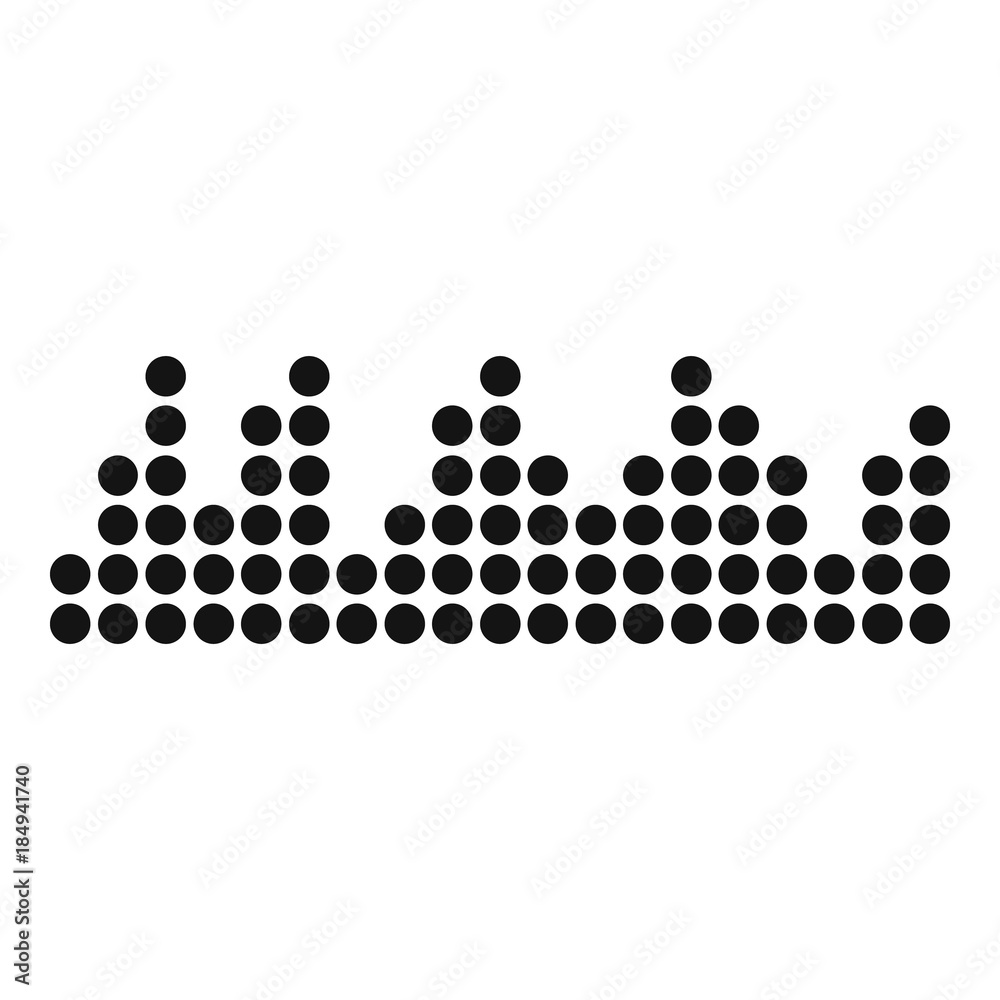 Equalizer media radio icon. Simple illustration of equalizer media radio vector icon for web Equalizer media radio icon. Simple illustration of equalizer media radio vector icon for web