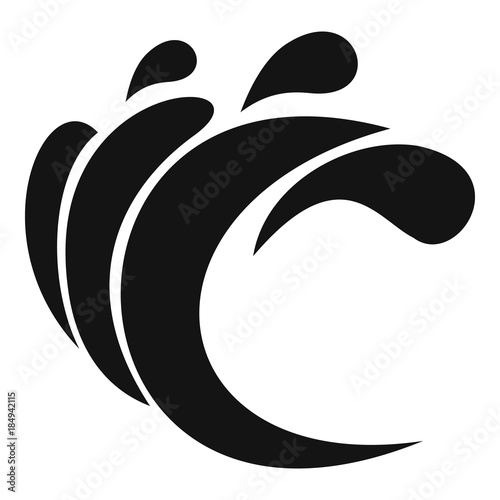 Wave water composition icon. Simple illustration of wave water composition vector icon for web