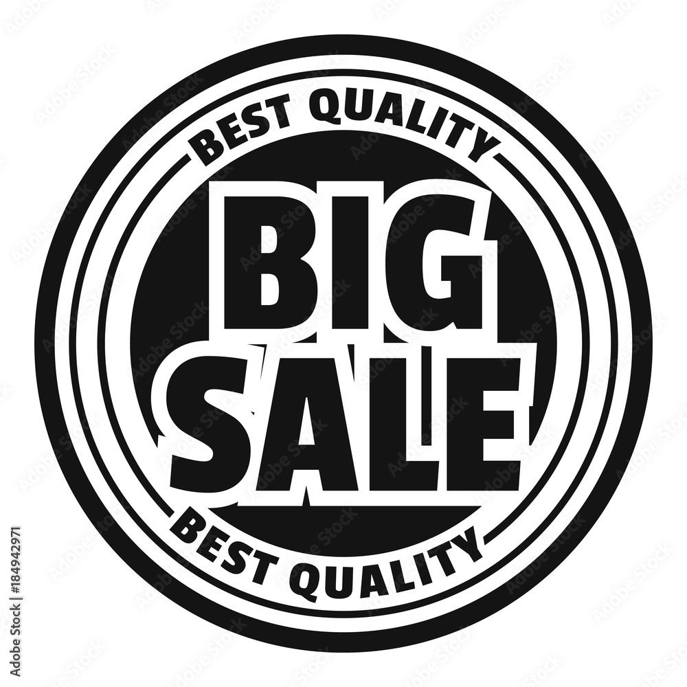 Big sale logo. Simple illustration of big sale vector logo for web