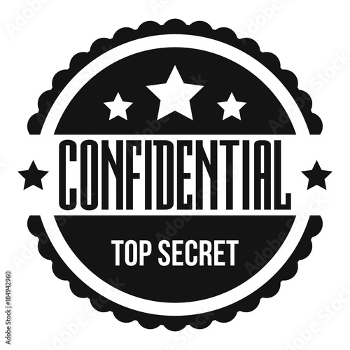 Confidental logo. Simple illustration of confidental vector logo for web