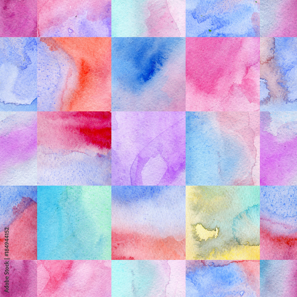 Fototapeta premium abstract geometric seamless watercolor background