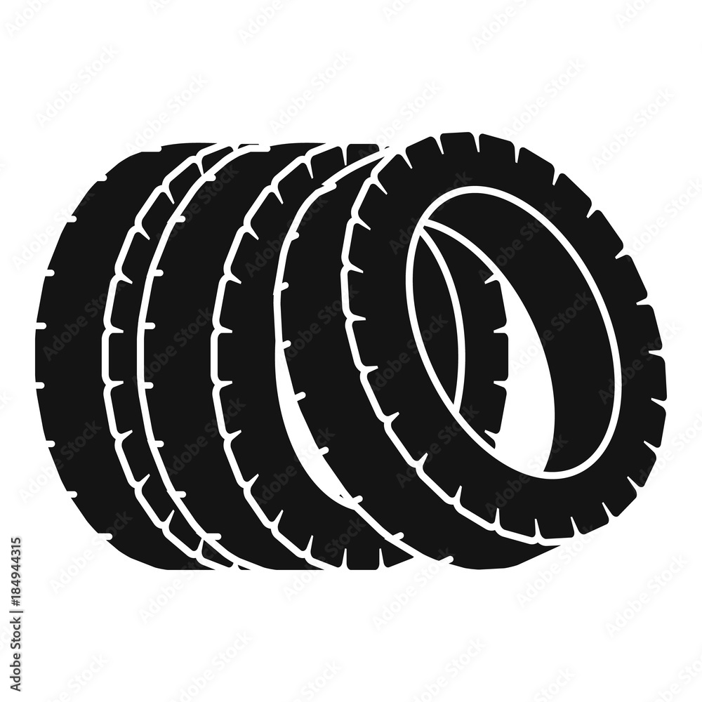 Pile of tire icon. Simple illustration of pile of tire vector icon for web Pile of tire icon. Simple illustration of pile of tire vector icon for web
