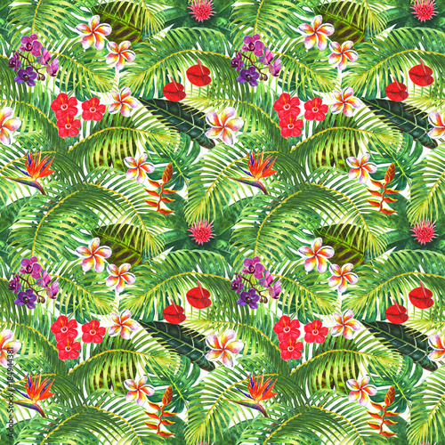 Tropical exotic seamless pattern