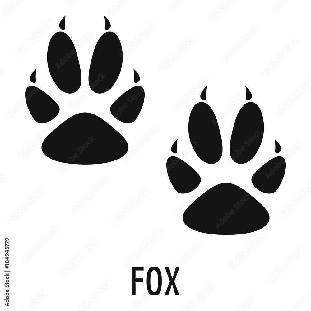 Fox step icon. Simple illustration of fox step vector icon for web Fox step icon. Simple illustration of fox step vector icon for web