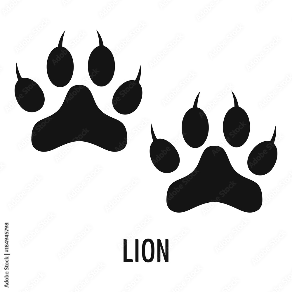 Fototapeta premium Lion step icon. Simple illustration of lion step vector icon for web