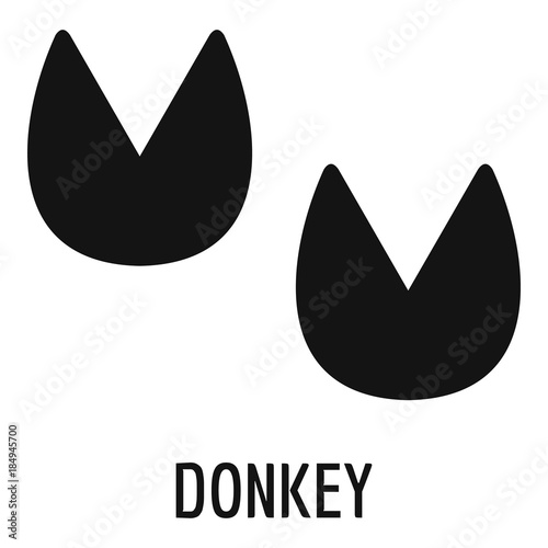 Donkey step icon. Simple illustration of donkey step vector icon for web