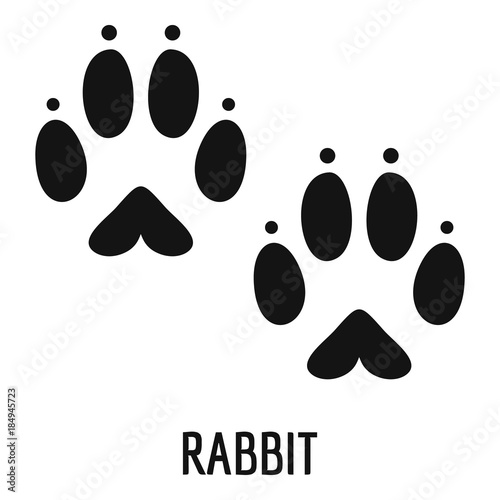Rabbit step icon. Simple illustration of rabbit step vector icon for web