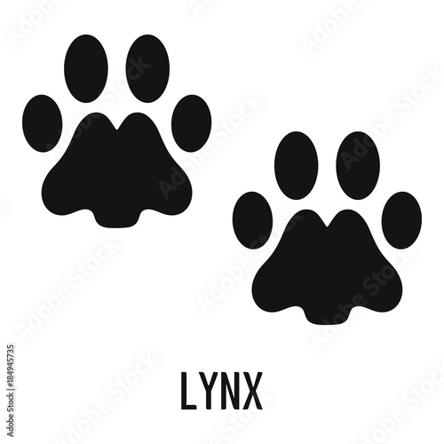 Lynx step icon. Simple illustration of lynx step vector icon for web