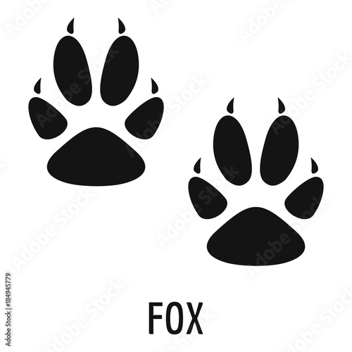 Fox step icon. Simple illustration of fox step vector icon for web