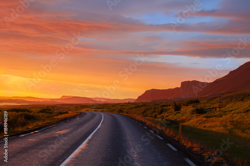 Ring road around Iceland