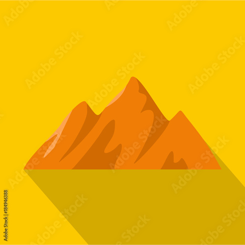 Top of mountain icon. Flat illustration of top of mountain vector icon for web