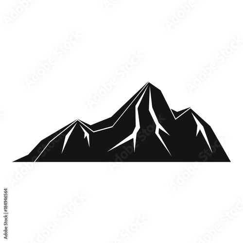 Tall mountain icon. Simple illustration of tall mountain vector icon for web