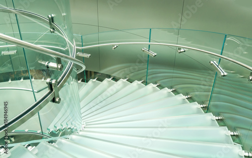 Spin glass stairs in the mall
