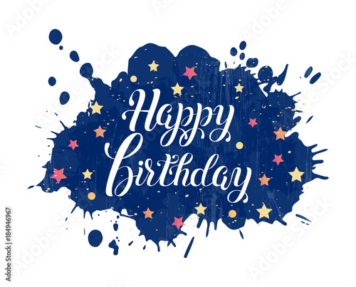 Happy Birthday vector lettering