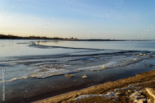 frozen beach in cold winters day © Martins Vanags