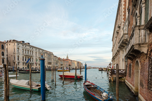 Venice skyline with boats