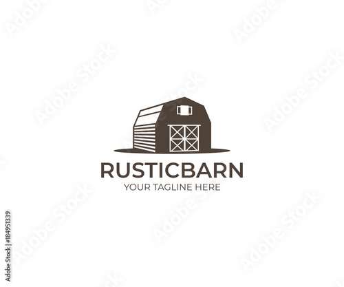 Barn Logo Template. Farm Vector Design. Building Illustration