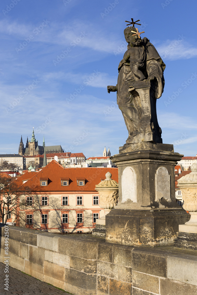 Baroque Scupture from the  Prague Charles Bridge, Czech Republic