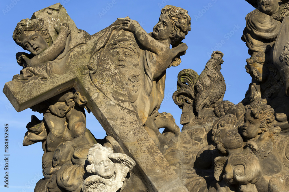 Baroque Scupture from the  Prague Charles Bridge, Czech Republic