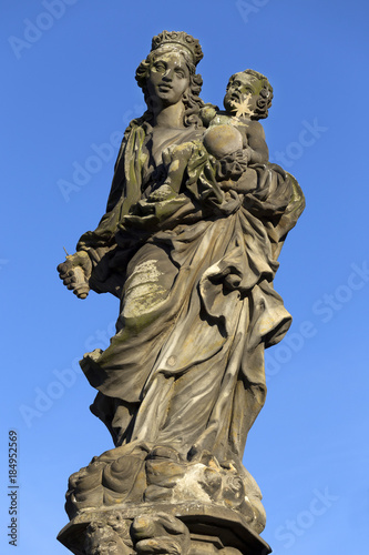 Baroque Scupture from the  Prague Charles Bridge  Czech Republic