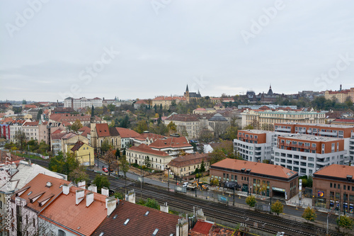 Prague roofs in the Vysehrad area.