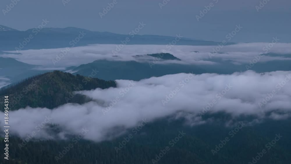 Russia, time lapse. The formation and movement of clouds over the summer slopes of Adygea Bolshoy Thach and the Caucasus Mountains Russia, time lapse. The formation and movement of clouds over the summer slopes of Adygea Bolshoy Thach and the Caucasus Mountains