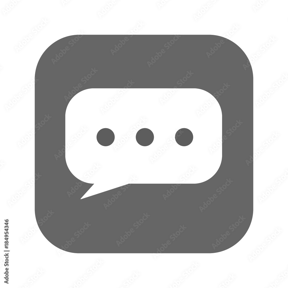 Speech bubble icon. One of set web icons Speech bubble icon. One of set web icons