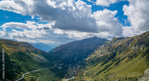 Furka Pass Valley in the Switzerland Alps