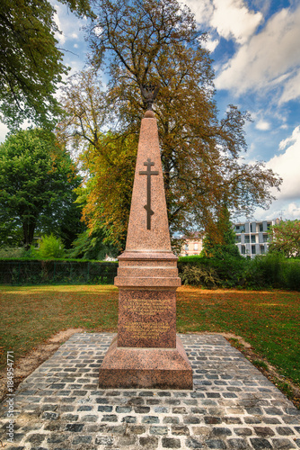 Memorial commemorates the Russian soldiers who were killed in the Battle of Reims in 1814, Reims, France