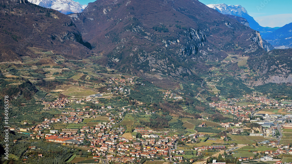 Beautiful panoramic view of Dolomite Alps, Italy