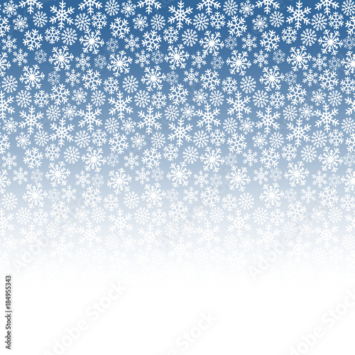 Background with white snowflakes. Vector graphic winter pattern.