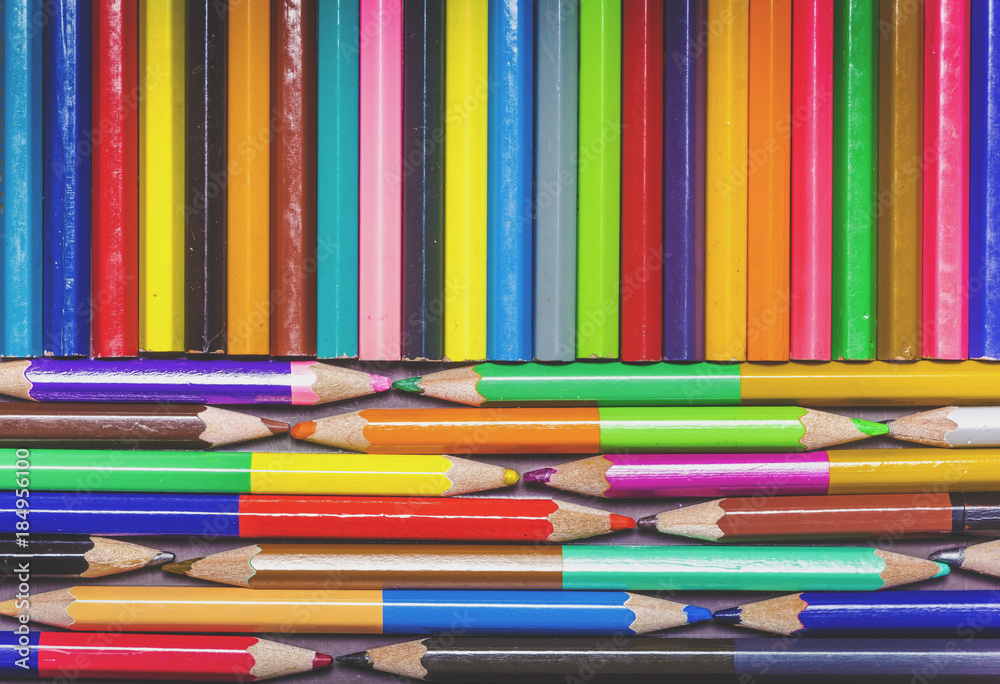 Background of colored pencils. Background of colored pencils.