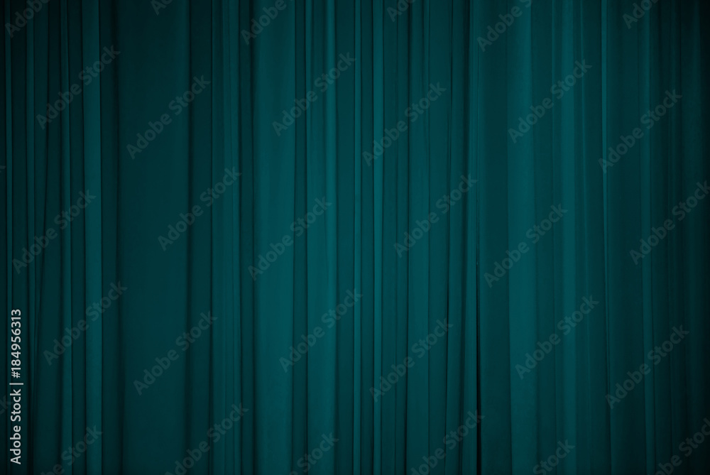 Turquoise fabric background.