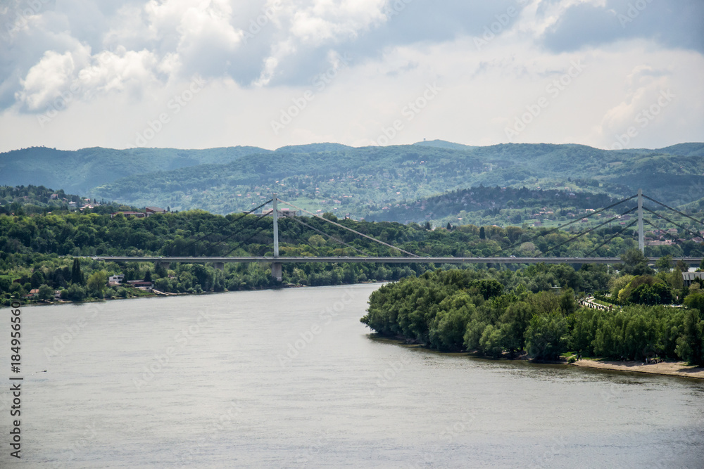 Novi Sad, Serbia May 01, 2014: bridge over the Danube 