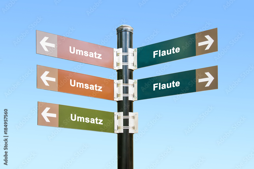 Fototapeta premium Schild 294 - Umsatz