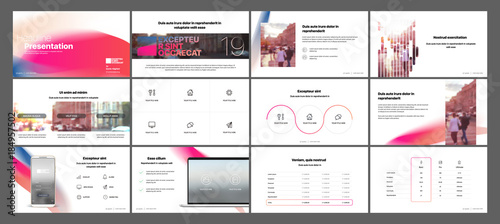 Gradient minimal presentation templates elements on a white background. Vector infographics. Use in Presentation, flyer and leaflet, corporate report, marketing, advertising, annual report, banner.