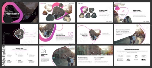 Modern minimal presentation templates elements on a white background. Vector infographics. Use in Presentation, flyer and leaflet, corporate report, marketing, advertising, annual report, banner.