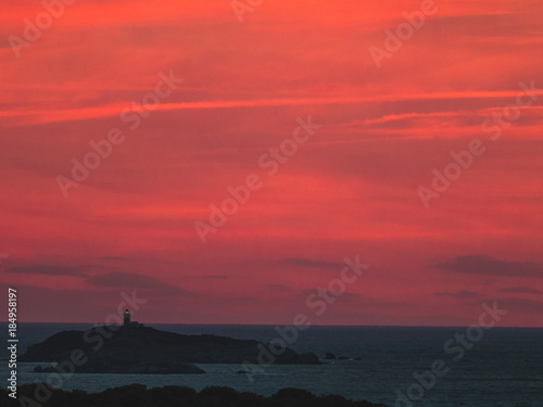 Beautiful dramatic sunset at the sea